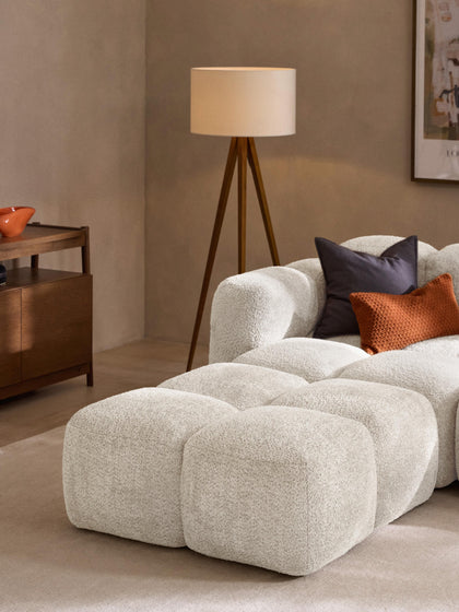 Westwing Reposapiés Puf De Borreguillo Bouclé Tayla