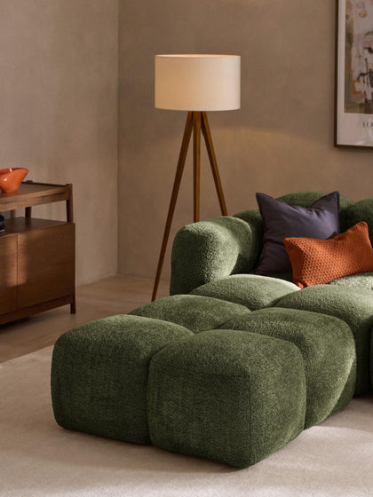 Westwing Reposapiés Puf De Borreguillo Bouclé Tayla