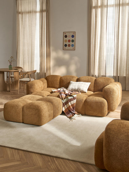 Westwing Reposapiés Puf De Borreguillo Bouclé Tayla