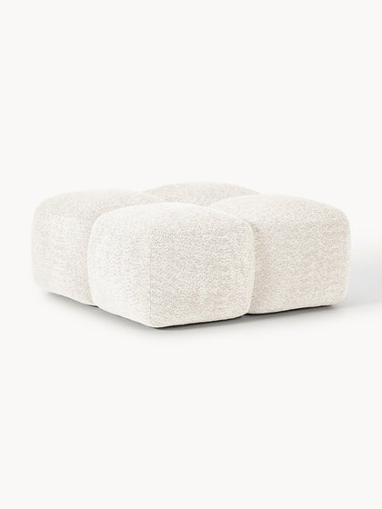 Westwing Reposapiés puf de borreguillo bouclé Tayla