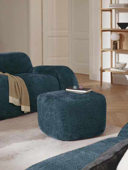 Westwing Reposapiés Puf De Borreguillo Bouclé Wolke