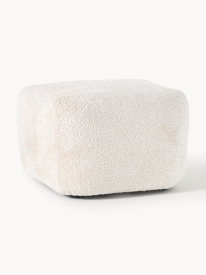 Westwing Reposapiés puf de borreguillo bouclé Wolke