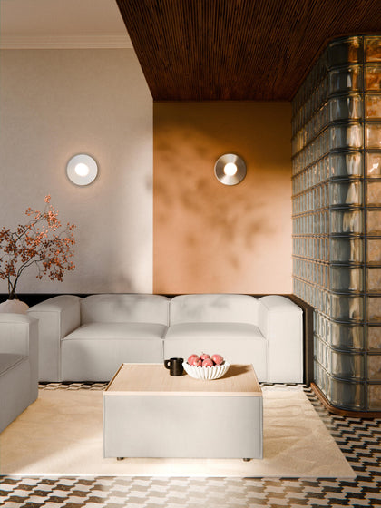 Westwing Reposapiés Puf De Mezcla De Lino Con Espacio De Almacenamiento Lennon