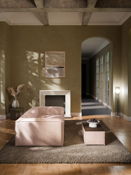 Westwing Reposapiés Puf De Mezcla De Lino Con Espacio De Almacenamiento Lennon