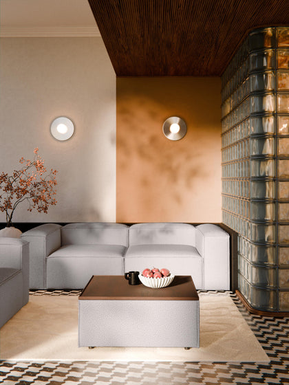 Westwing Reposapiés Puf En Tejido Bouclé Con Espacio De Almacenamiento Lennon