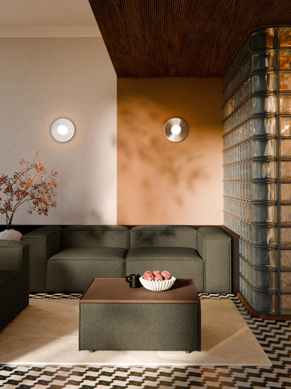 Westwing Reposapiés Puf En Tejido Bouclé Con Espacio De Almacenamiento Lennon