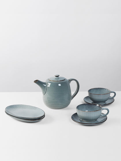 Westwing Servicio De Té Artesanal Nordic Vanilla 2 Comensales (7 Pzas.)
