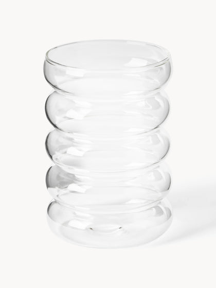 Westwing Set De Accesorios De Baño De Vidrio Soplado Artesanalmente Bubbly 2 uds