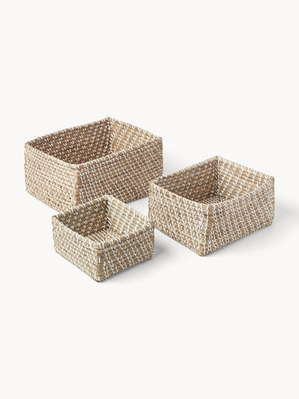 Westwing Set de cestas de jacintos de agua Ilyas 2 uds