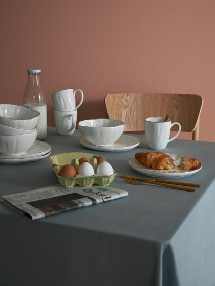 Westwing Set De Desayuno De Porcelana Con Relieves Sali 4 comensales (12 pzas.)
