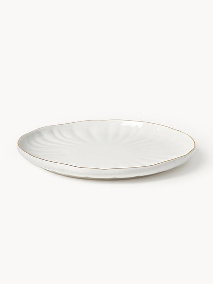 Westwing Set De Desayuno De Porcelana Con Relieves Sali 4 comensales (12 pzas.)