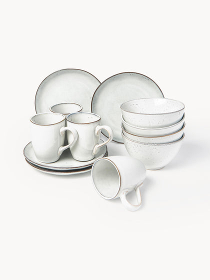 Westwing Set De Desayuno Nordic Sand 4 comensales (12 pzas.)