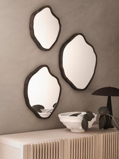 Westwing Set De Espejos De Pared Con Forma Orgánica Bello 3 uds