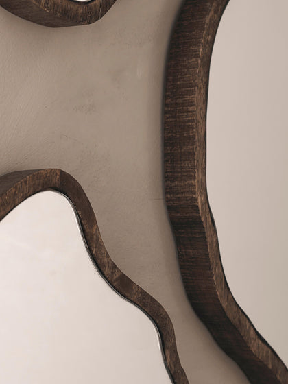 Westwing Set De Espejos De Pared Con Forma Orgánica Bello 3 uds