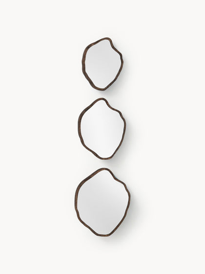 Westwing Set de espejos de pared con forma orgánica Bello 3 uds