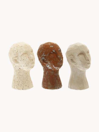 Westwing Set de figuras decorativas Figure Head 3 uds