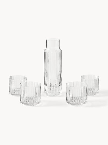 Westwing Set de jarra soplada con vasos Aleo 5 pzas