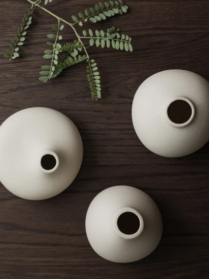 Westwing Set De Jarrones Pequeños De Porcelana Nona 3 uds