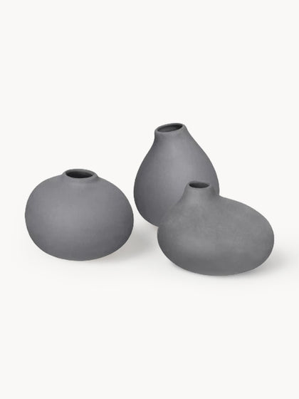 Westwing Set de jarrones pequeños de porcelana Nona 3 uds
