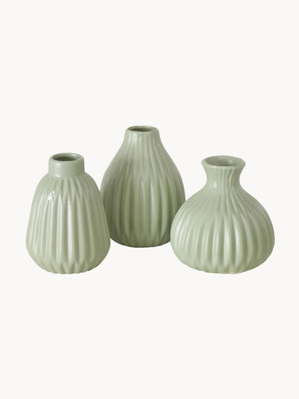 Westwing Set de jarrones pequeños en porcelana Esko 3 uds