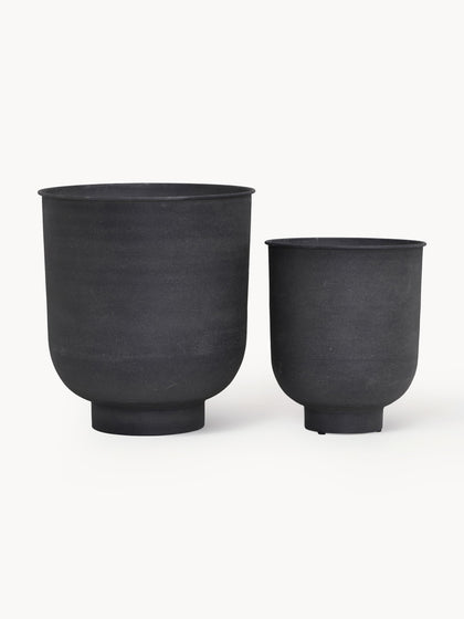 Westwing Set de maceteros grandes de metal Vig 2 uds
