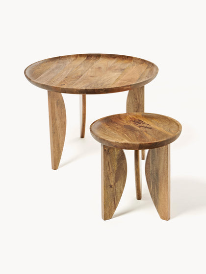 Westwing Set De Mesas Auxiliares De Madera De Mango Ella 2 uds