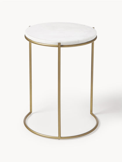 Westwing Set De Mesas Auxiliares De Mármol Ella 2 pzas