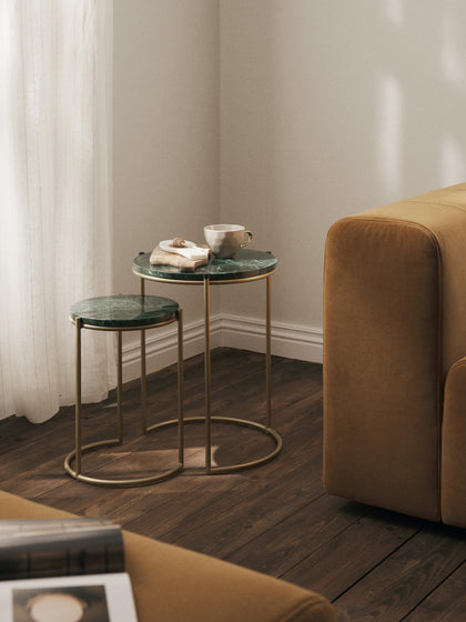 Westwing Set De Mesas Auxiliares De Mármol Ella 2 pzas