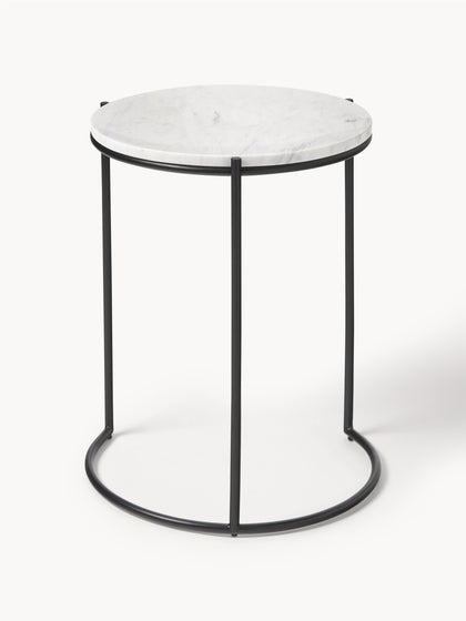 Westwing Set De Mesas Auxiliares De Mármol Ella 2 pzas