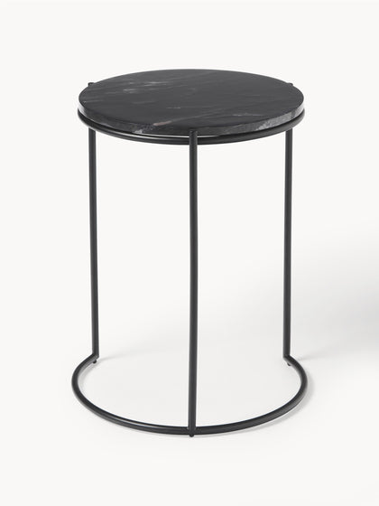 Westwing Set De Mesas Auxiliares De Mármol Ella 2 pzas