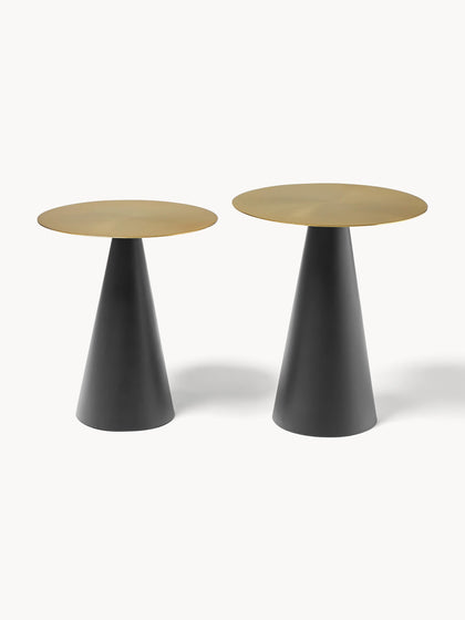 Westwing Set de mesas auxiliares de metal Zelda 2 uds