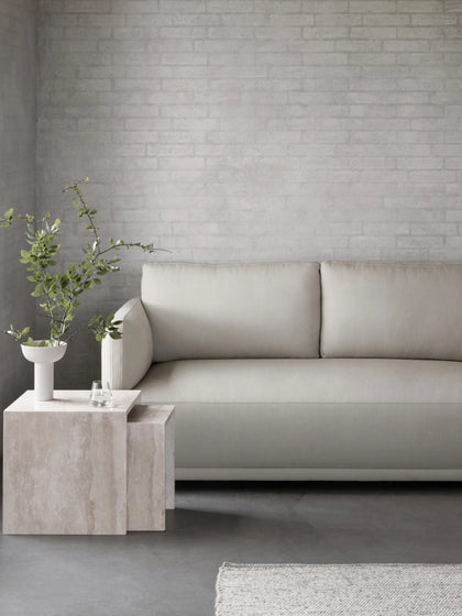 Westwing Set De Mesas Auxiliares De Travertino Varu 2 uds