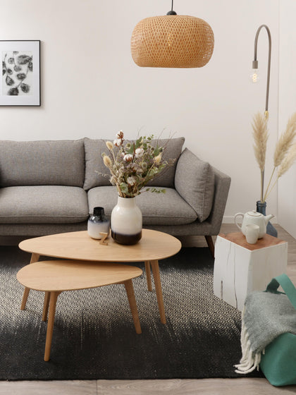 Westwing Set De Mesas De Centro De Roble Bloom 2 uds