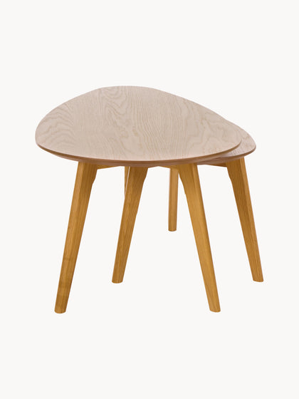 Westwing Set De Mesas De Centro De Roble Bloom 2 uds