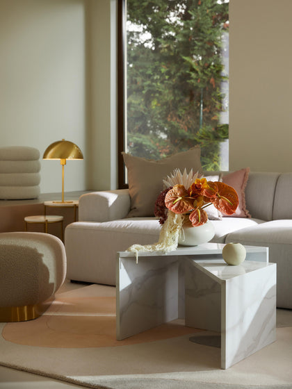 Westwing Set De Mesas De Centro En Look Mármol Vilma 2 uds