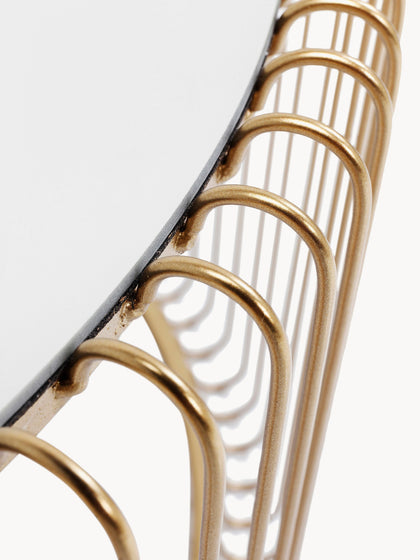 Westwing Set De Mesas De Centro Wire 2 uds. Tablero De Vidrio