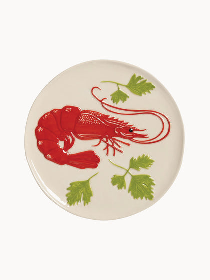 Westwing Set De Platos De Dolomita Pintado A Mano De La Mer 4 uds