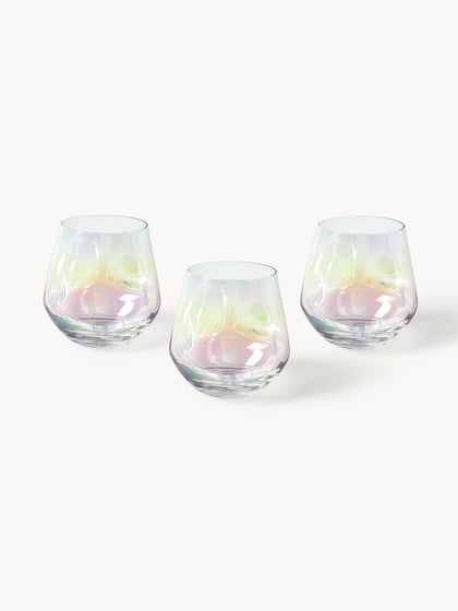 Westwing Set de portavelas artesanales Rainbow 3 uds
