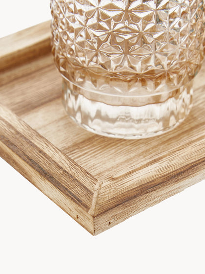 Westwing Set De Portavelas Con Bandeja De Madera Homa 6 pzas