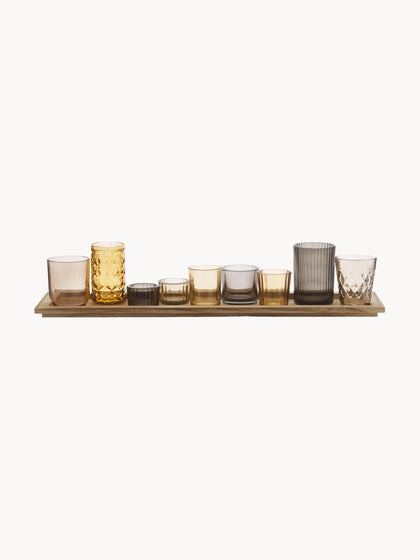 Westwing Set de portavelas de vidrio Wessel 10 pzas