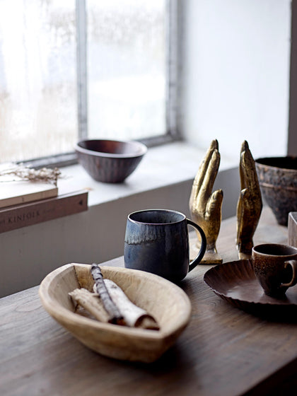 Westwing Set De Tazas Artesanales Con Esmalte Reactivo Cloe 3 uds