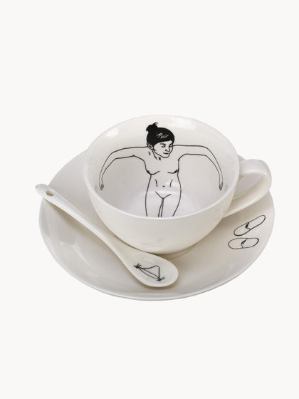 Westwing Set De Tazas De Café Artesanales Undressed 4 uds