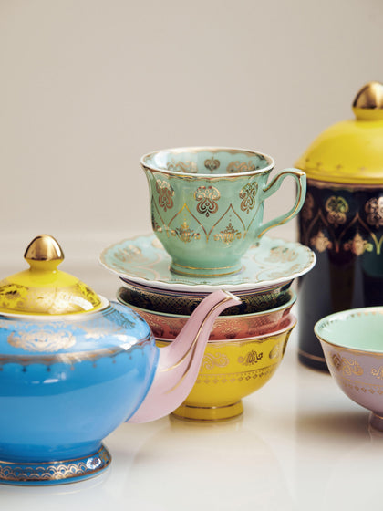 Westwing Set De Tazas De Té Con Platitos Grandma 4 uds