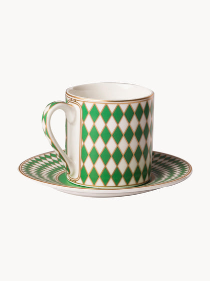 Westwing Set De Tazas Espresso Con Platito Chess 4 uds