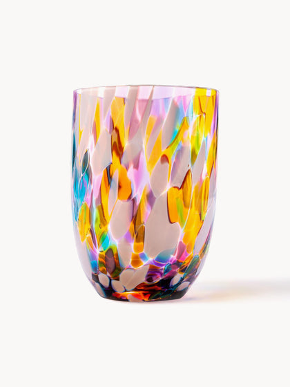 Westwing Set de vasos de agua pequeños artesanales Splash 6 uds