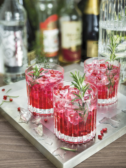 Westwing Set De Vasos De Cristal Con Relieve Timeless 18 pzas
