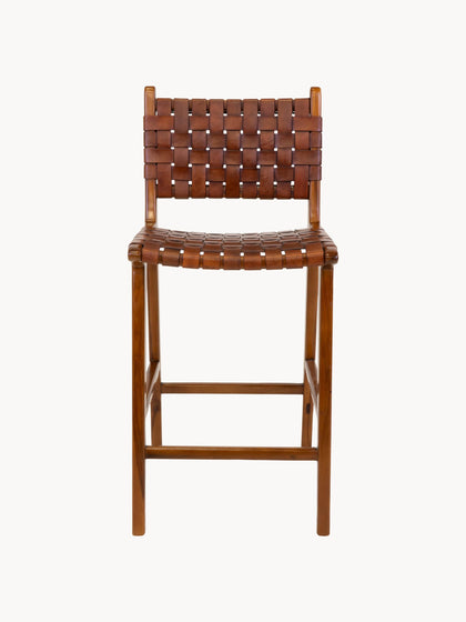 Westwing Silla Alta De Madera De Teca Tejida Perugia