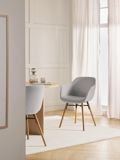 Westwing Silla Con Asiento Estrecho Y Reposabrazos Fiji