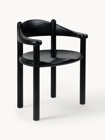 Westwing Silla con reposabrazos con madera de pino Daumiller