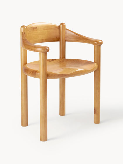 Westwing Silla con reposabrazos con madera de pino Daumiller